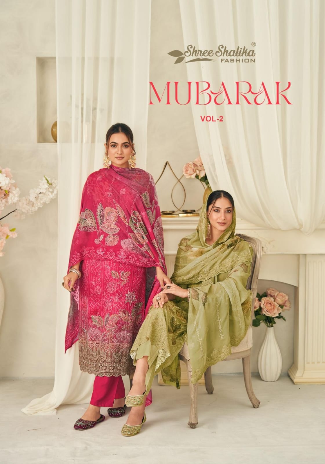 Shree Shalika Mubarak Vol 2 Georgette Digital Printed Dress Material