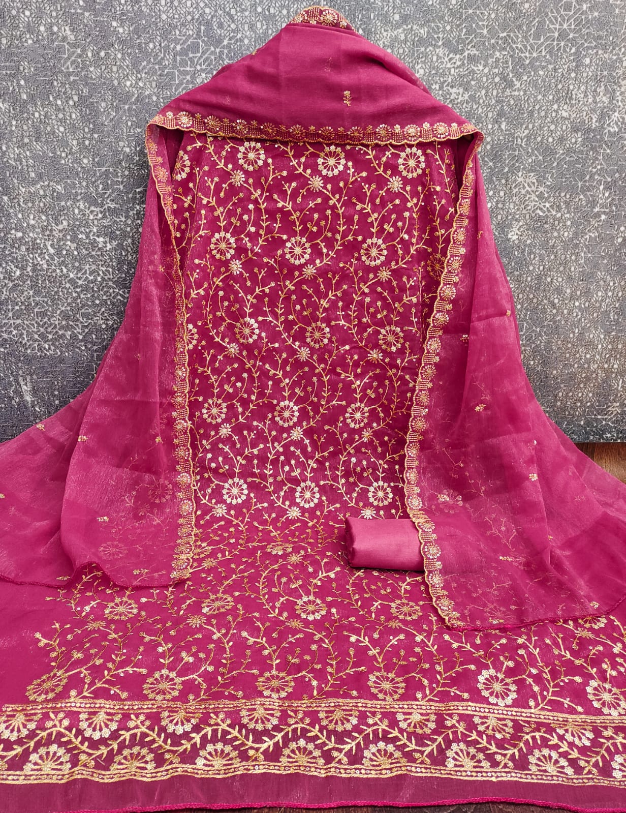 Designer Panipuri Crunchy Simmer Multi Squance Work Dress Material Collection 