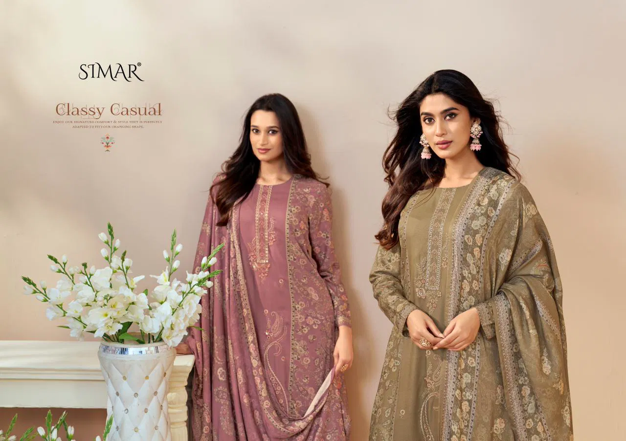 Glossy Simar Paheli Lawn Cotton Digital Print Embroidery Salwar Kameez