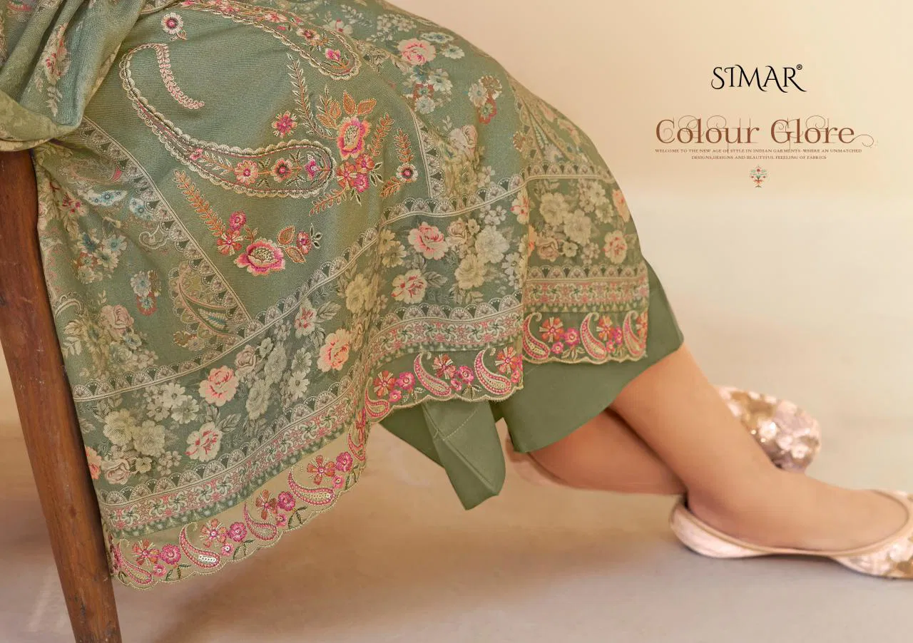 Glossy Simar Paheli Lawn Cotton Digital Print Embroidery Salwar Kameez