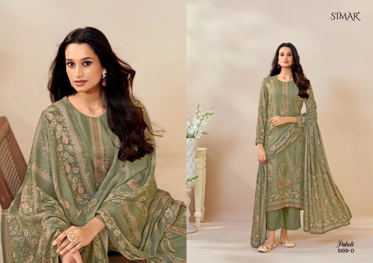 Glossy Simar Paheli Lawn Cotton Digital Print Embroidery Salwar Kameez