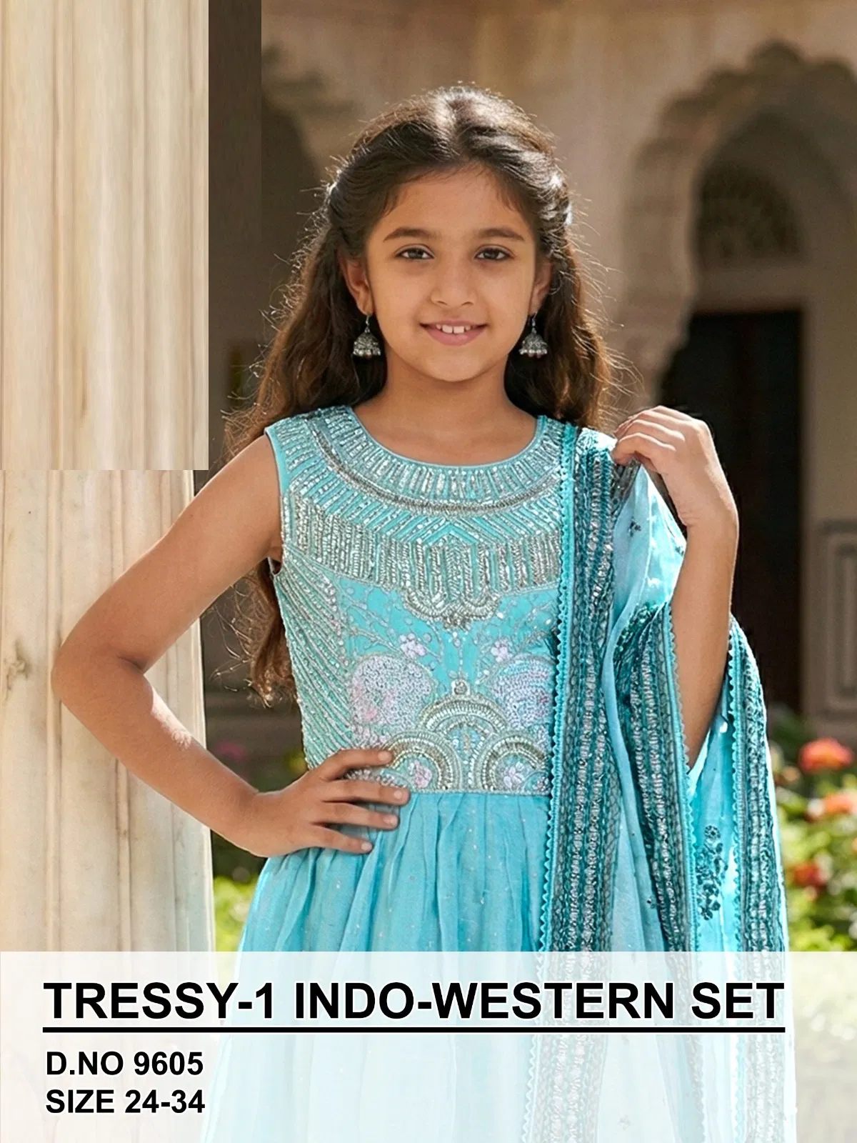 Tressy Vol 1 Indo Western Set Shimmer Kids Wear Collection