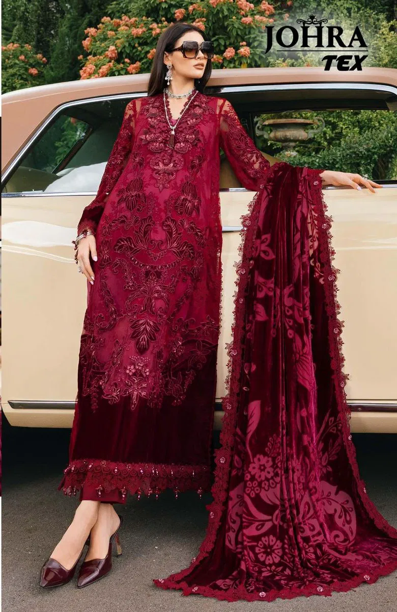Johra Tex 188 Rayon With Embroidered Work Pakistani Salwar Kameez