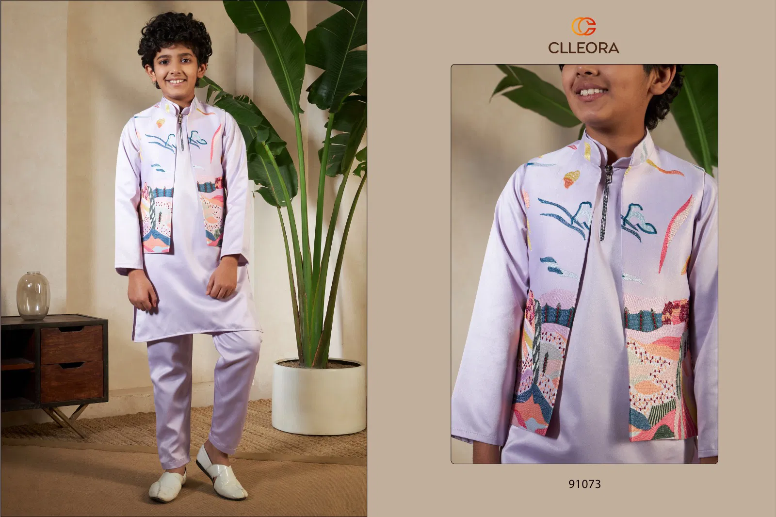 Clleora Ethnic Carnival Satin Silk Thread Work Kurta Pant And Koti