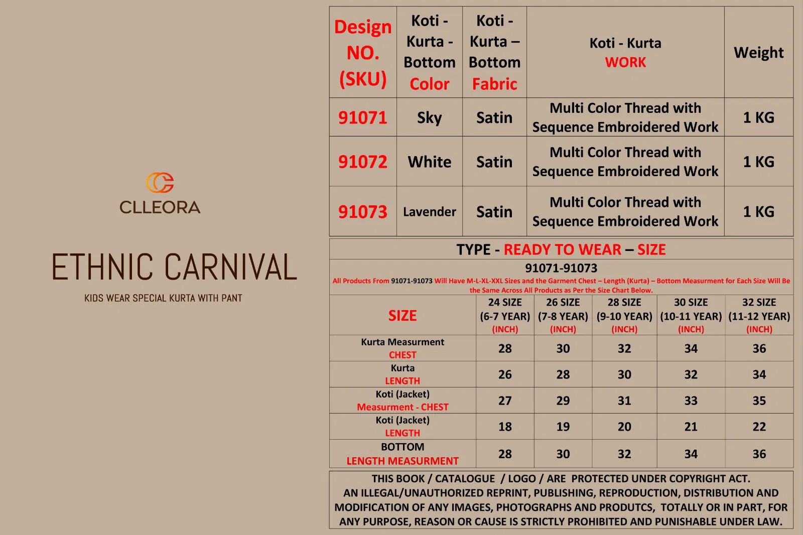 Clleora Ethnic Carnival Satin Silk Thread Work Kurta Pant And Koti