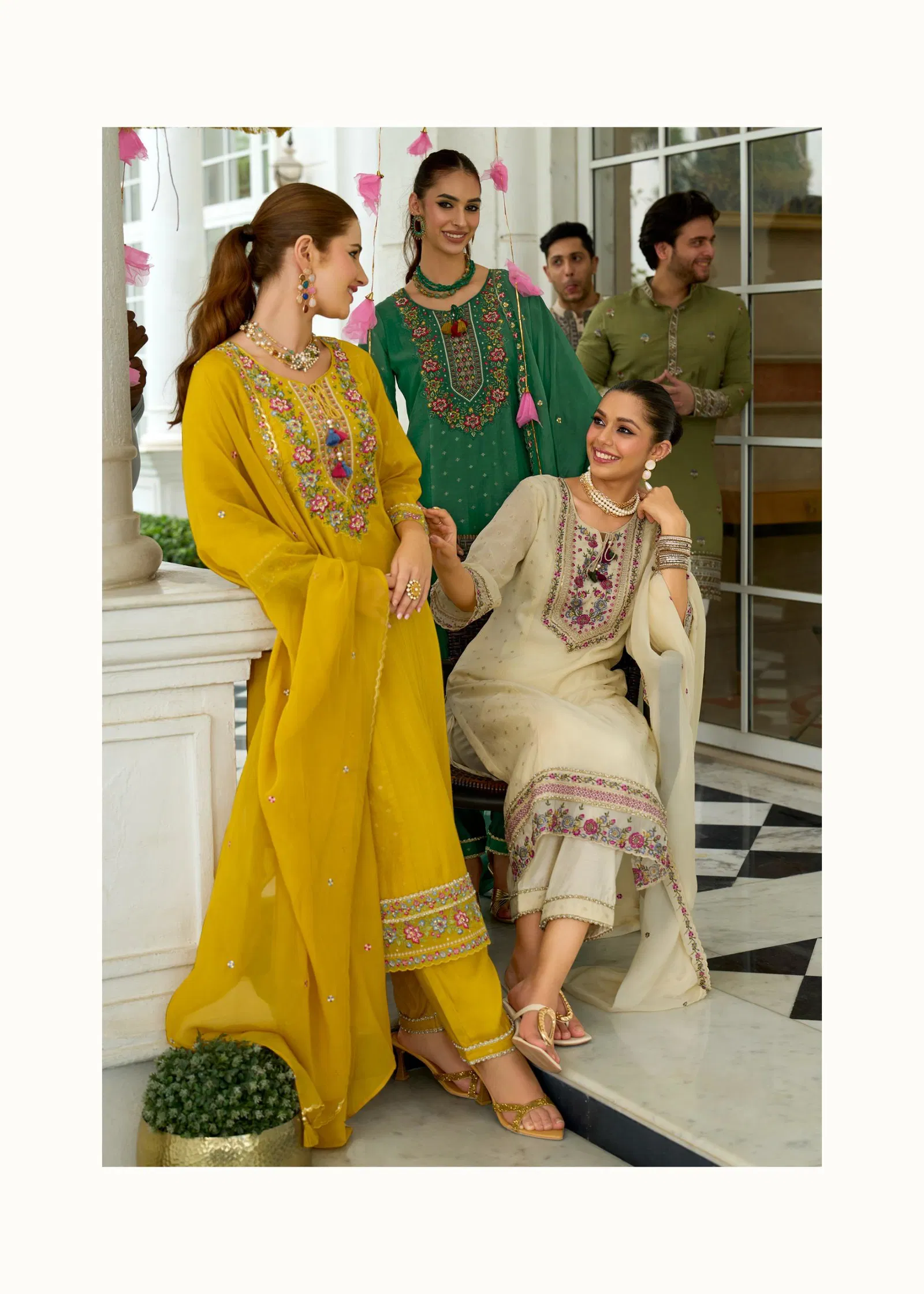 Prm Sawariya Mul Chanderi Jacquard With Handwork Top Bottom And Dupatta