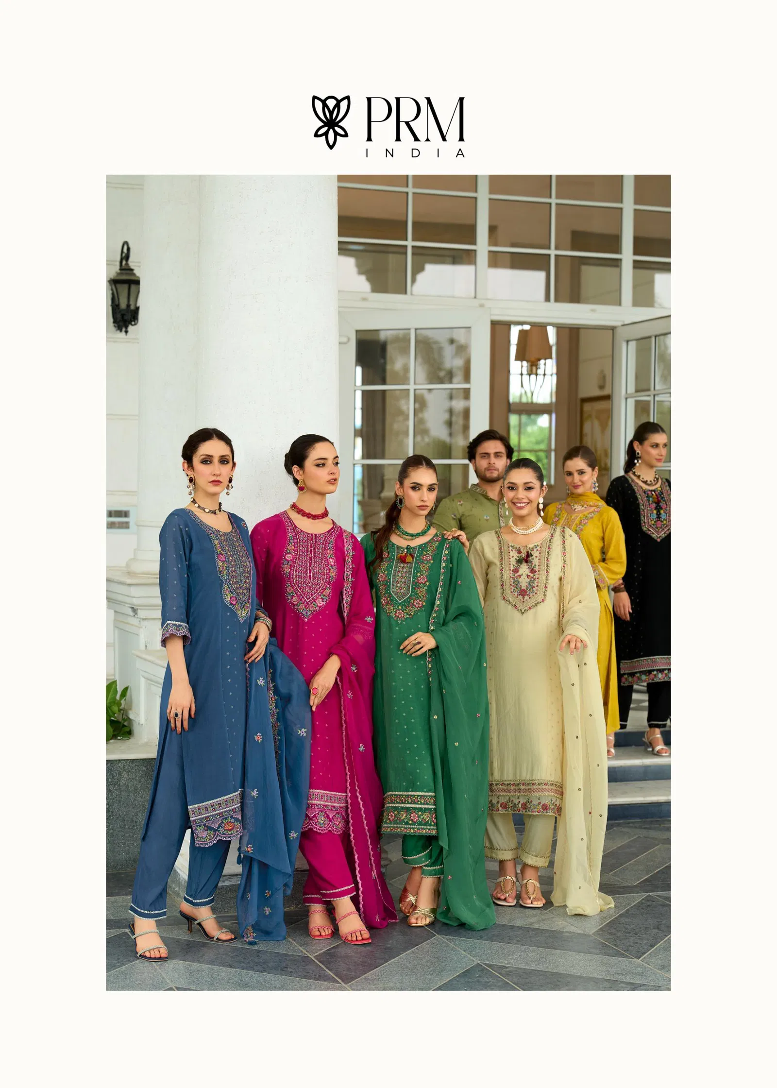 Prm Sawariya Mul Chanderi Jacquard With Handwork Top Bottom And Dupatta