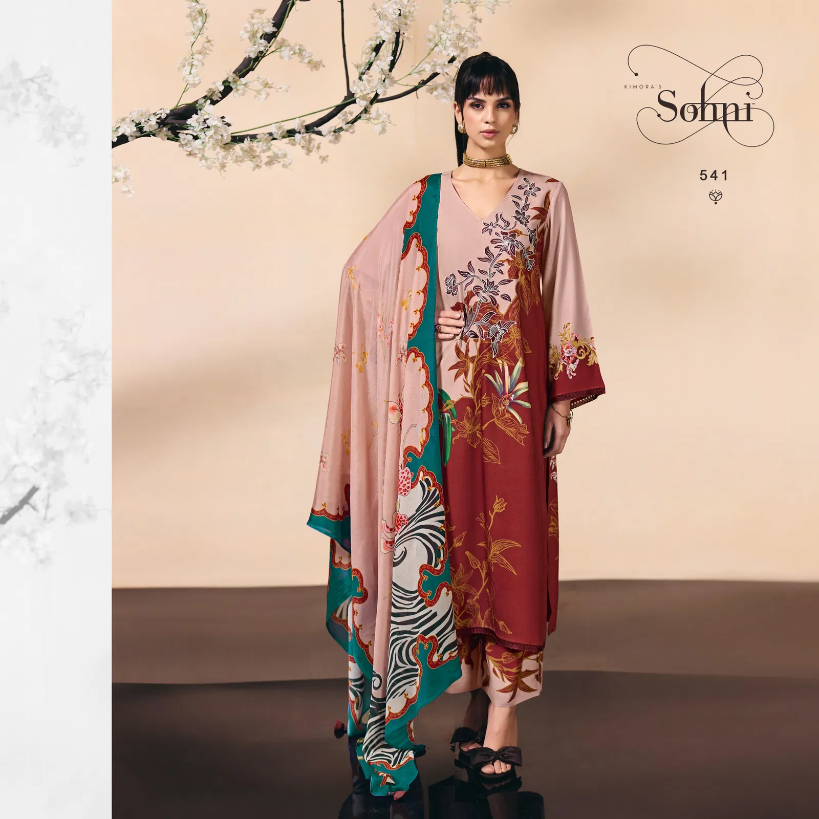 Kimora Sohni Autumn Muslin Digital Print With Embroidery Salwar Kameez Collection 