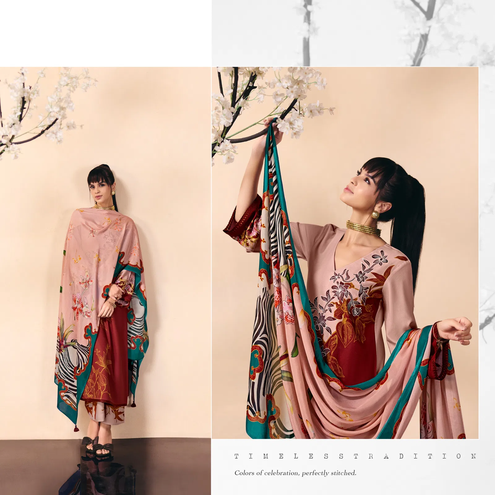 Kimora Sohni Autumn Muslin Digital Print With Embroidery Salwar Kameez Collection 
