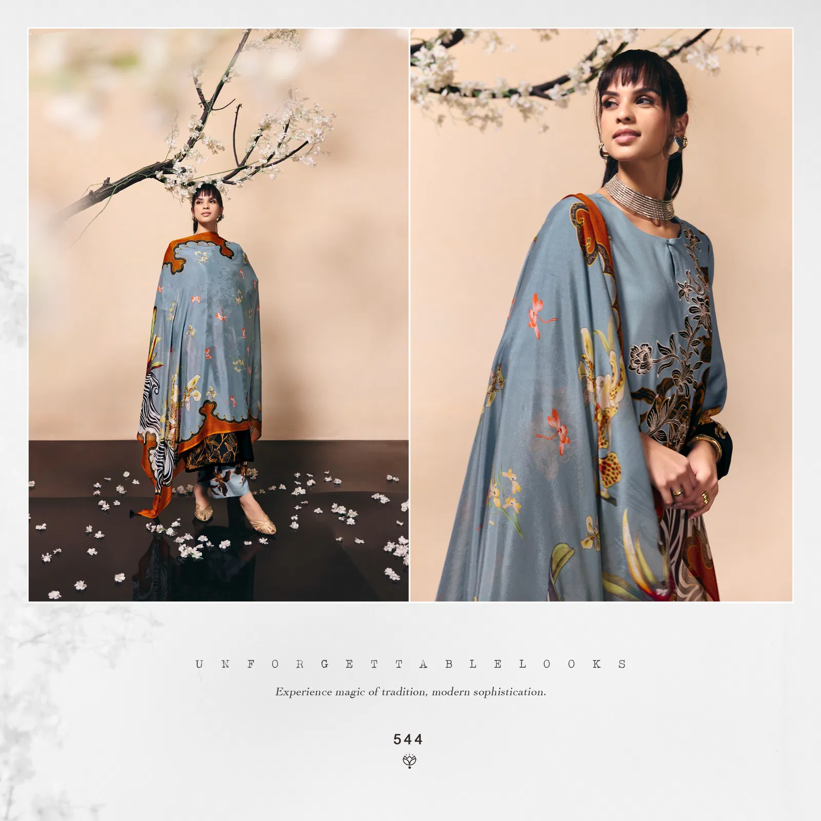 Kimora Sohni Autumn Muslin Digital Print With Embroidery Salwar Kameez Collection 