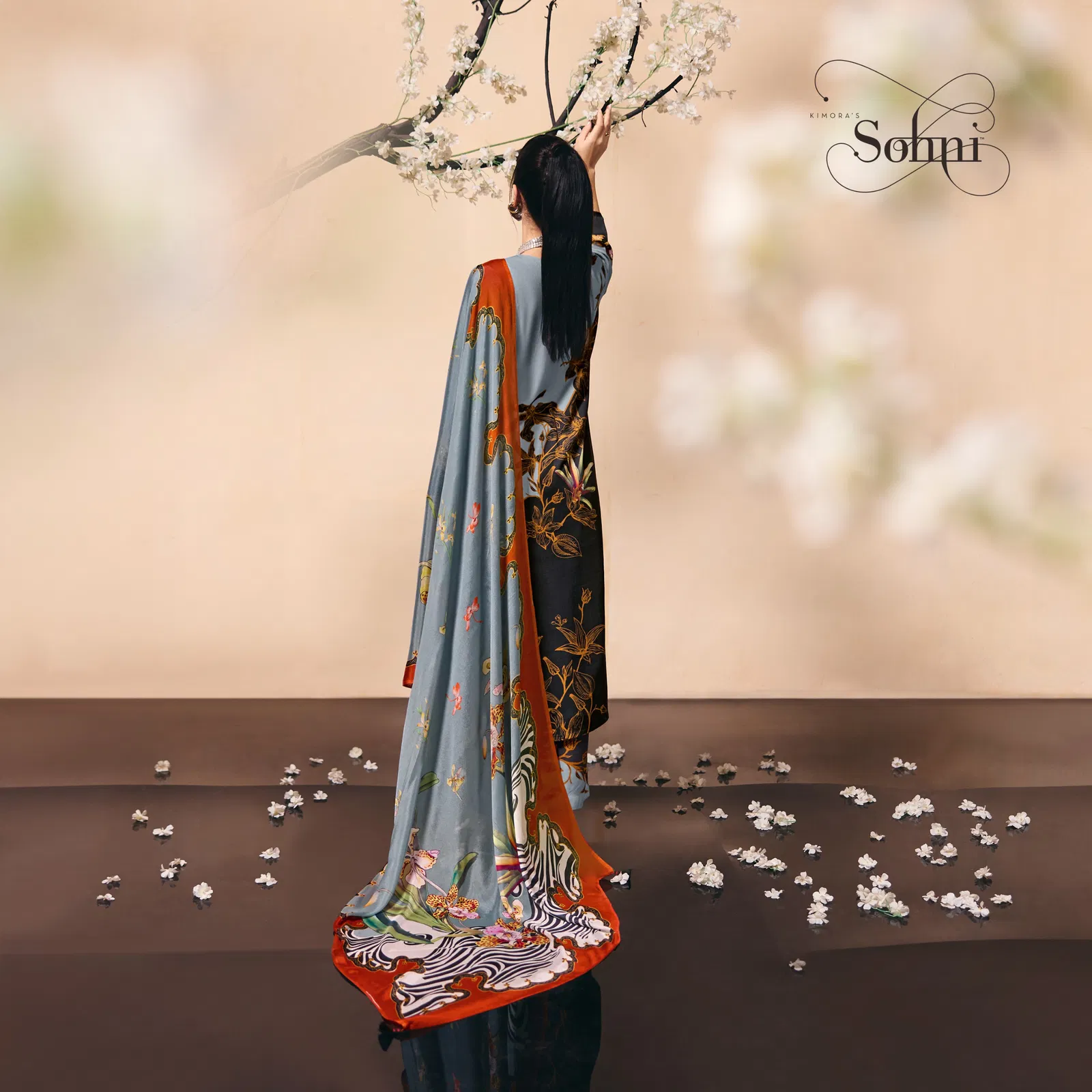 Kimora Sohni Autumn Muslin Digital Print With Embroidery Salwar Kameez Collection 
