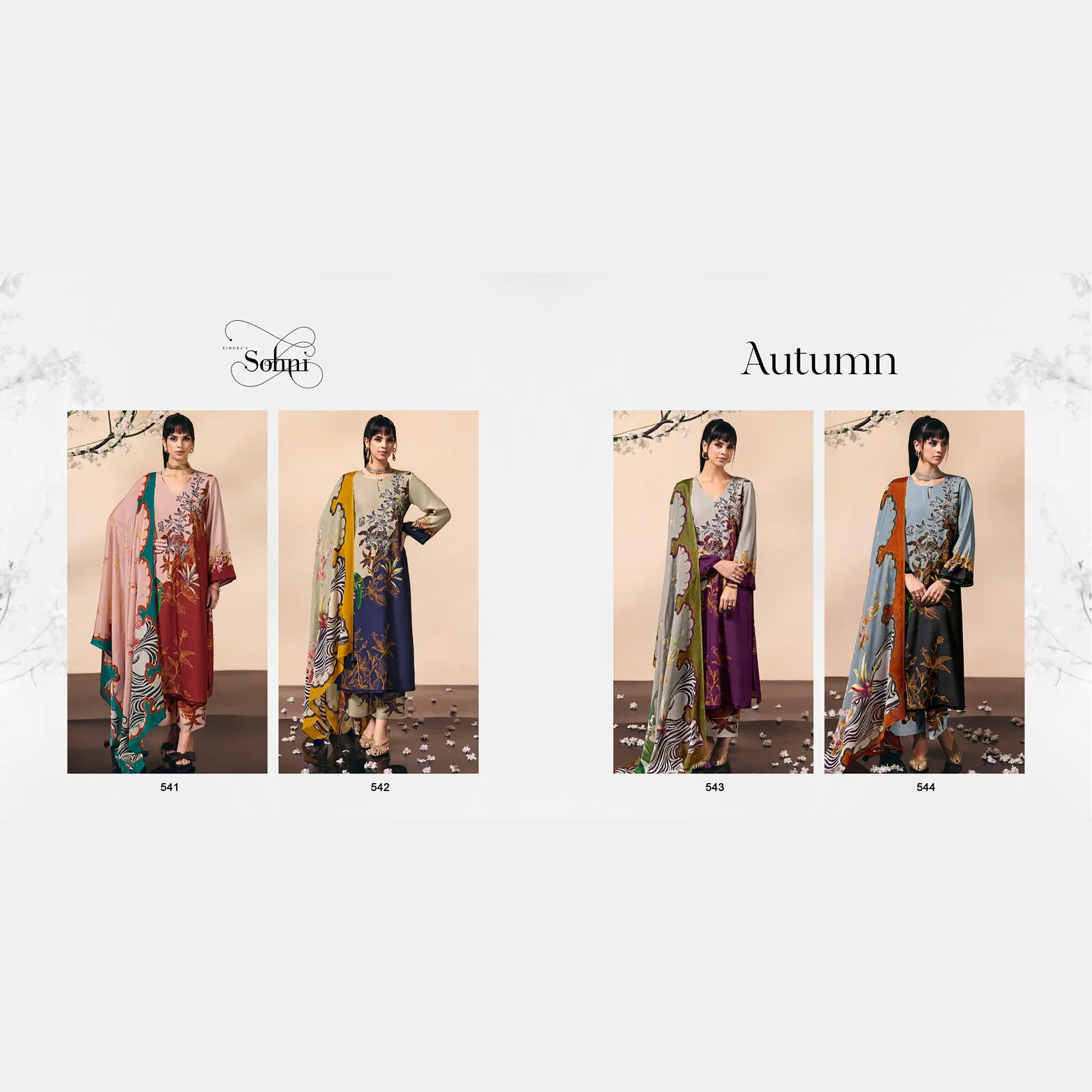 Kimora Sohni Autumn Muslin Digital Print With Embroidery Salwar Kameez Collection 