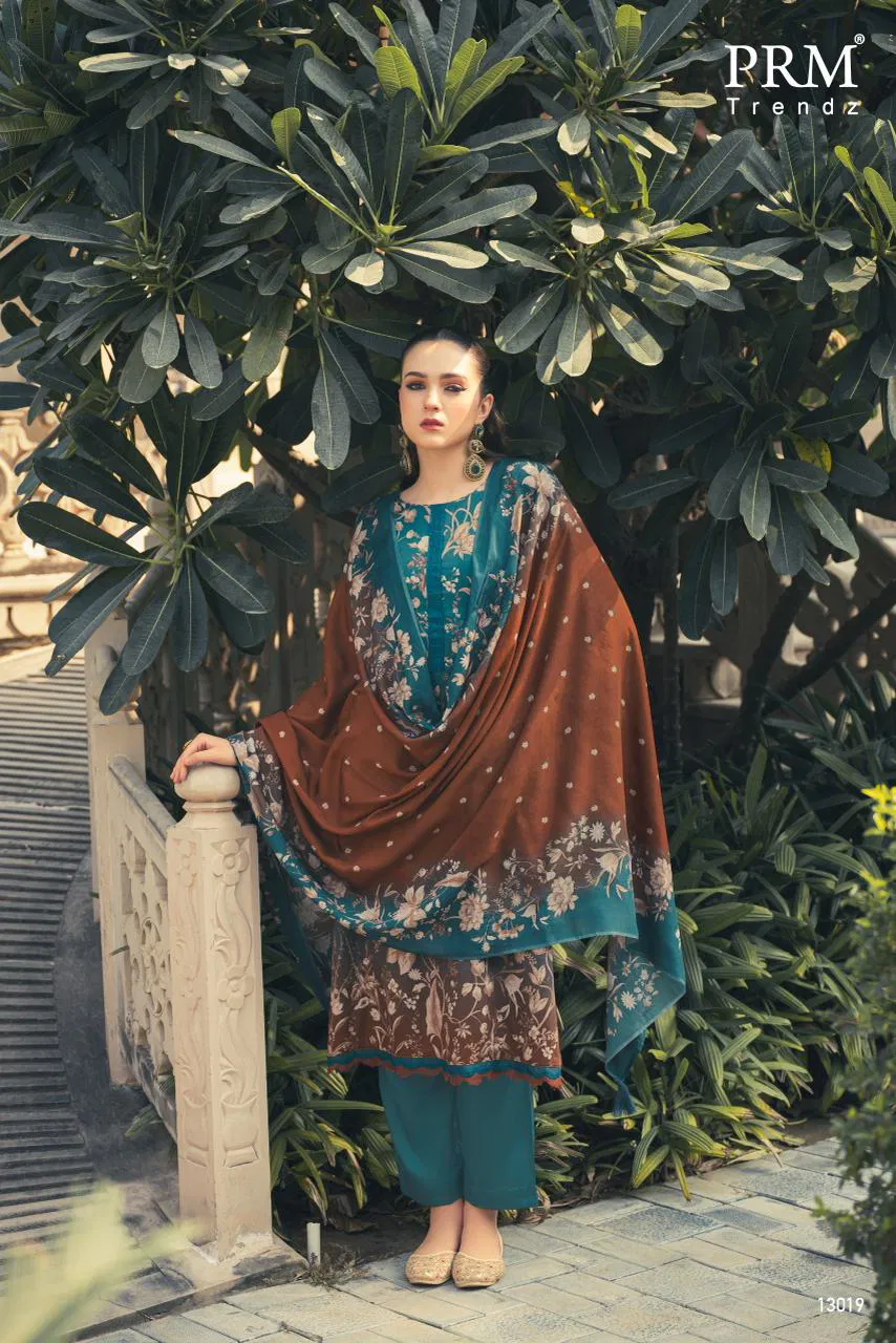 Prm Flavia Jam Silk Digital Print With Fancy Work Salwar Kameez Collection 