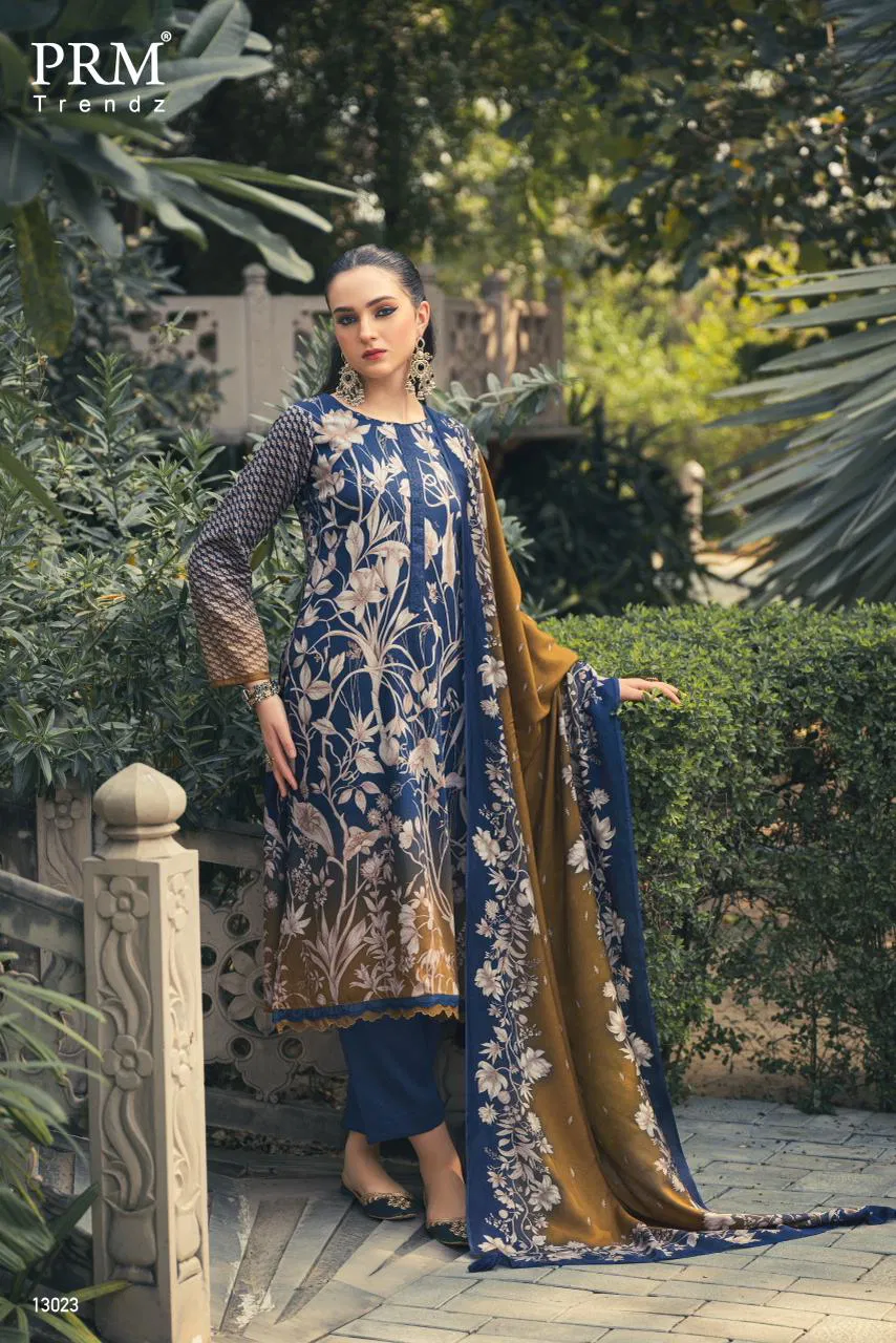 Prm Flavia Jam Silk Digital Print With Fancy Work Salwar Kameez Collection 