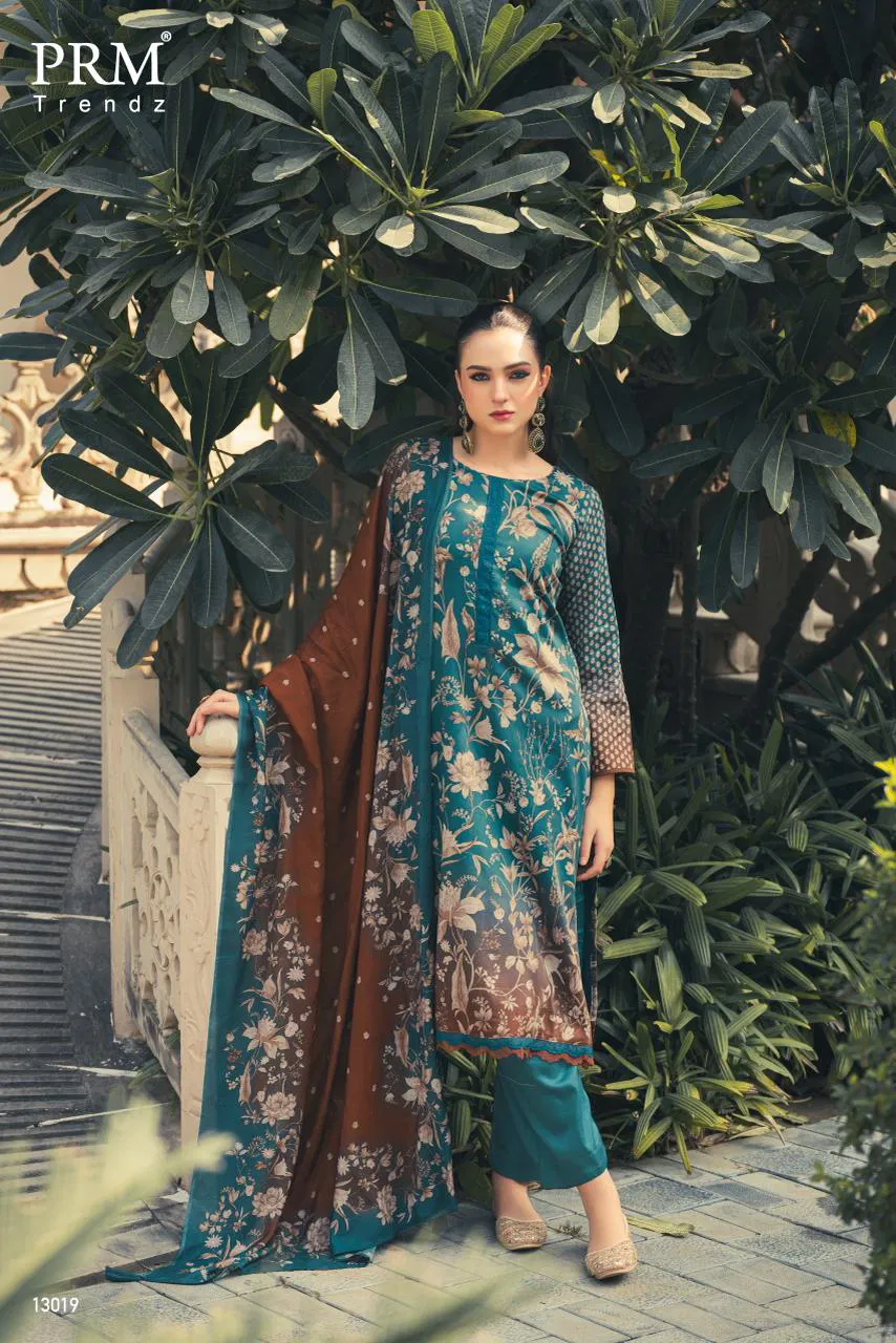 Prm Flavia Jam Silk Digital Print With Fancy Work Salwar Kameez Collection 