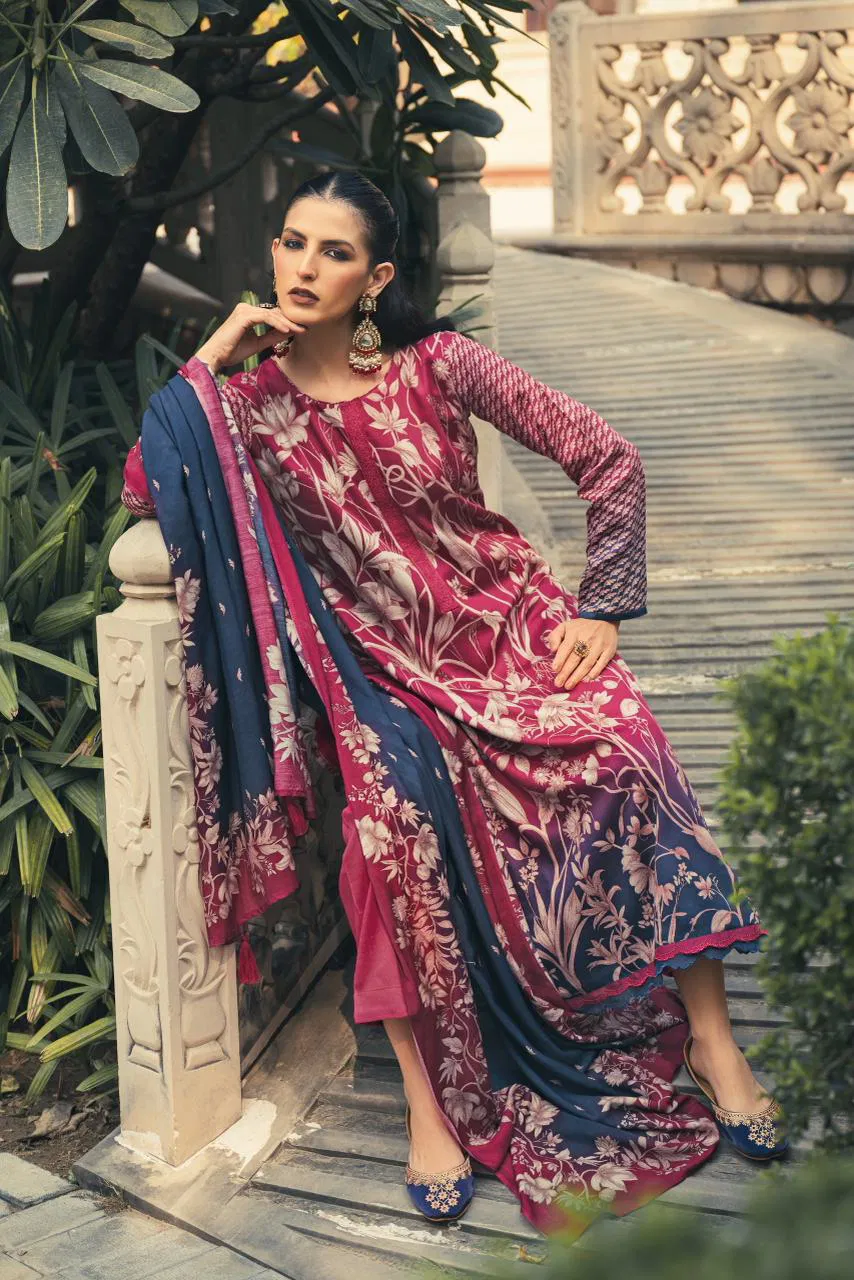 Prm Flavia Jam Silk Digital Print With Fancy Work Salwar Kameez Collection 