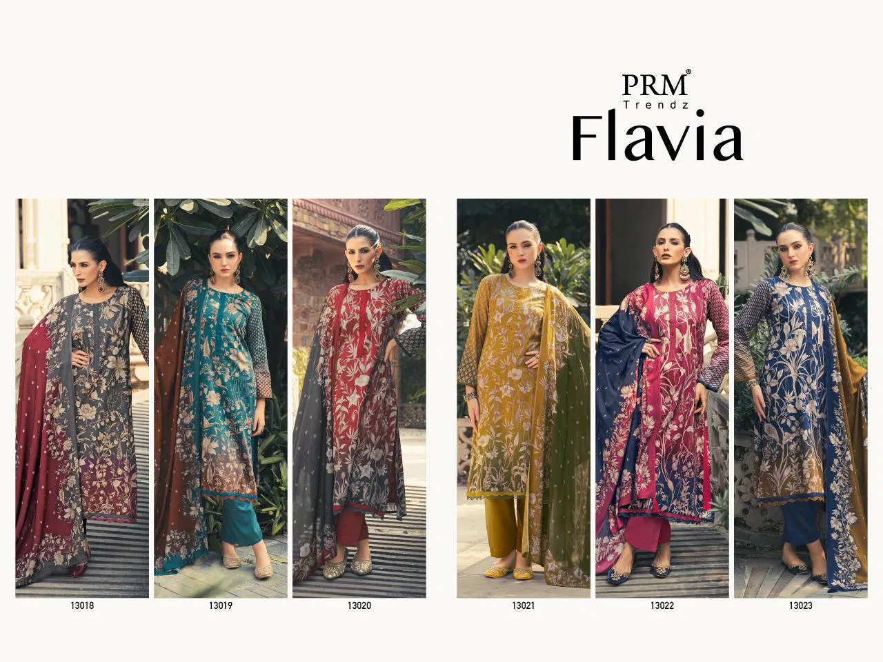 Prm Flavia Jam Silk Digital Print With Fancy Work Salwar Kameez Collection 