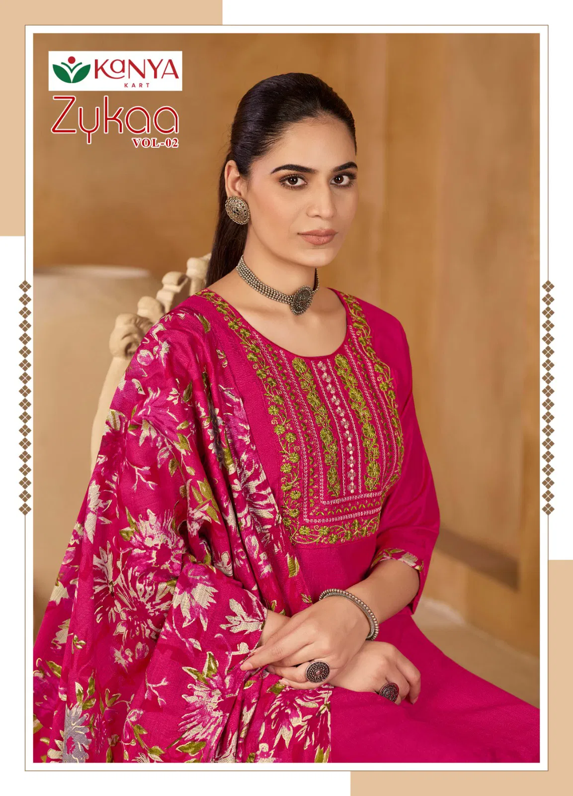 Kanya Zykaa Vol 2 Premium Vatican Embroidery Kurti Set Collection 