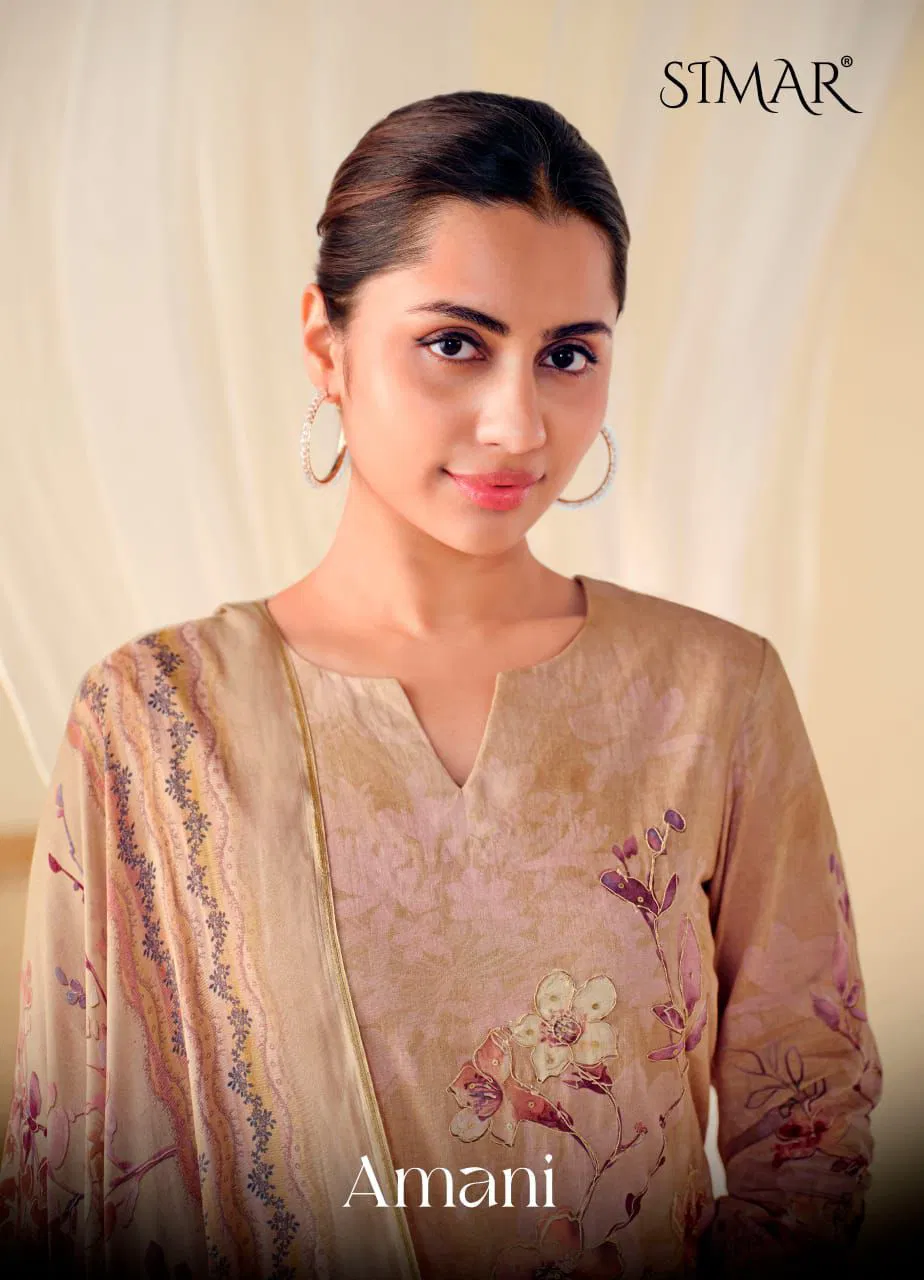 Glossy Simar Amani Lawn Cotton Digital Print With Work Salwar Kameez Collection 