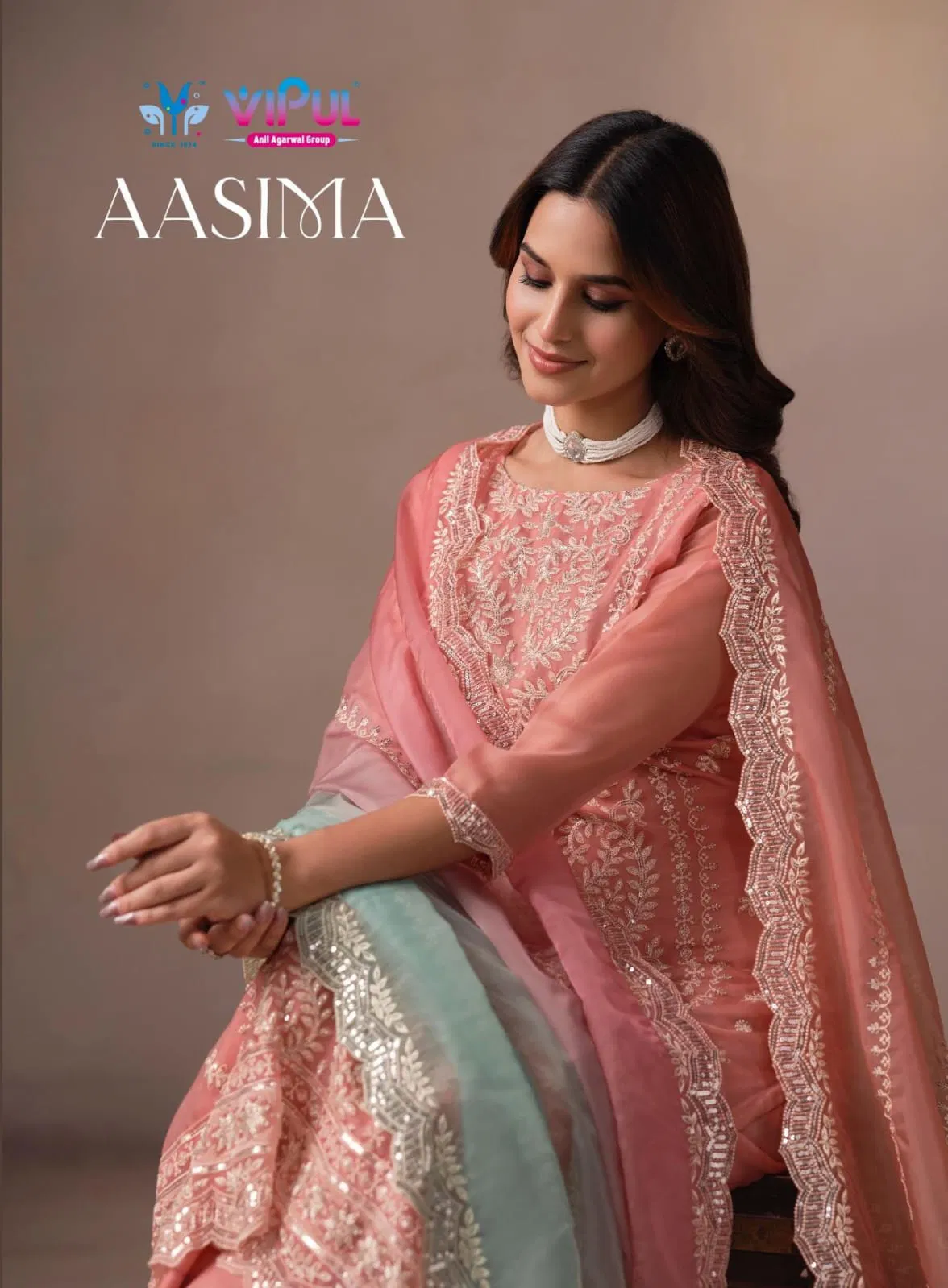 Vipul Aasima Organza With Embroidery Work Salwar Kameez Collection 