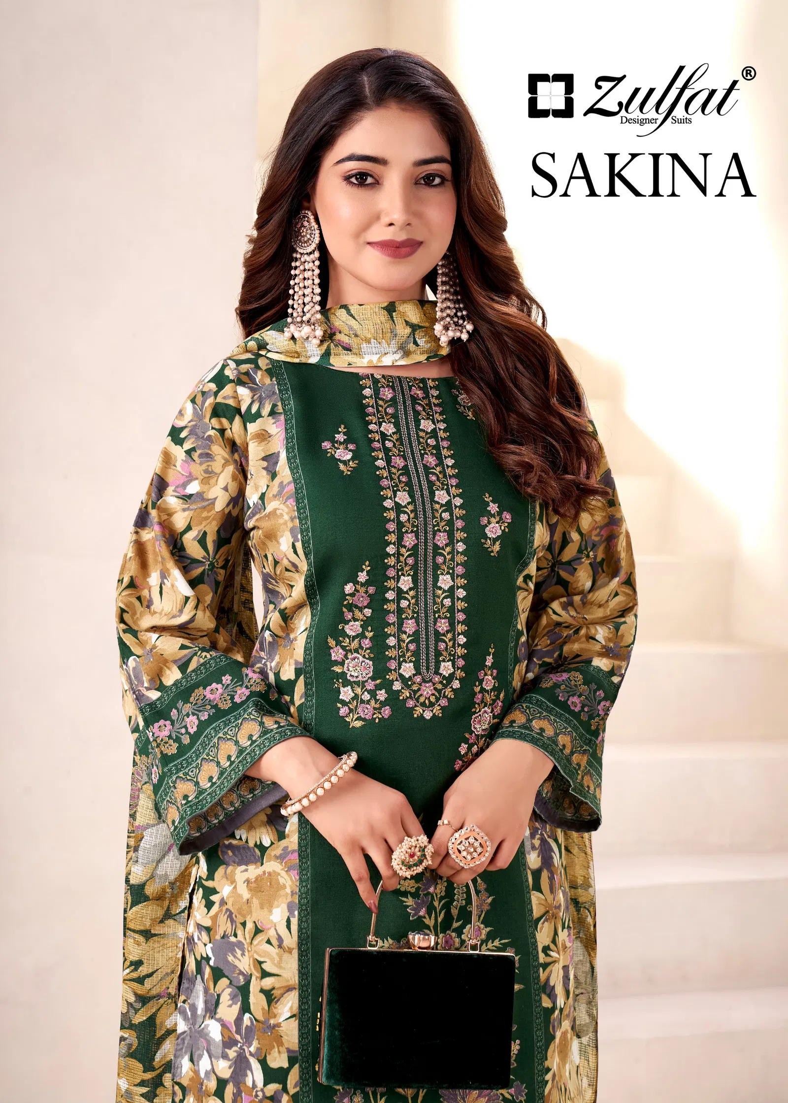 Zulfat Sakina Vol 2 Jam Cotton Print With Embroidery Dress Material Collection 
