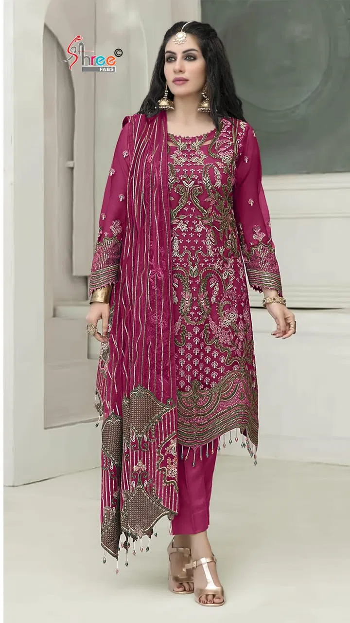 Shree Sf 5533 Vol 2 Chiffon With Embroidery Pakistani Salwar Kameez Collection 