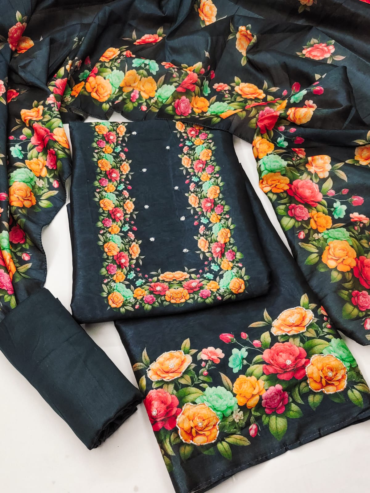 Designer Aroma Vol 2 Aasam Silk Digital Print With Khatli Work Dress Material Collection 