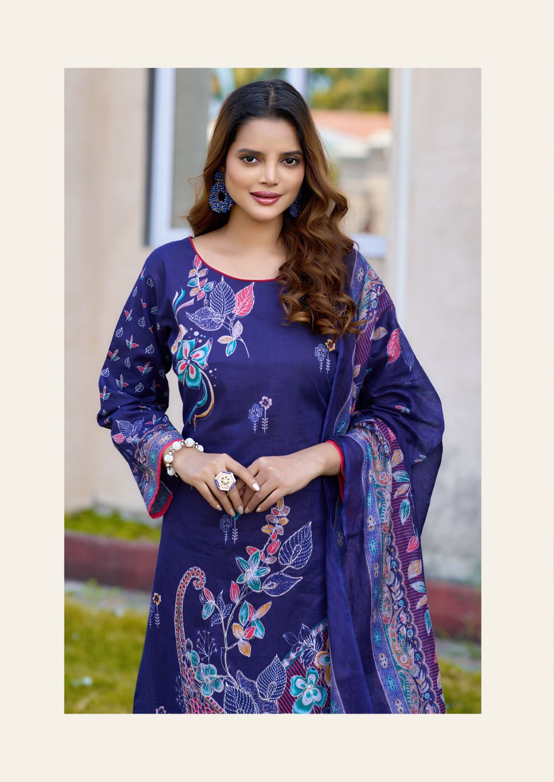 Saanvi Nazakat Vol 1 Heavy Cotton Printed With Exclusive Work Dress Material Collection 