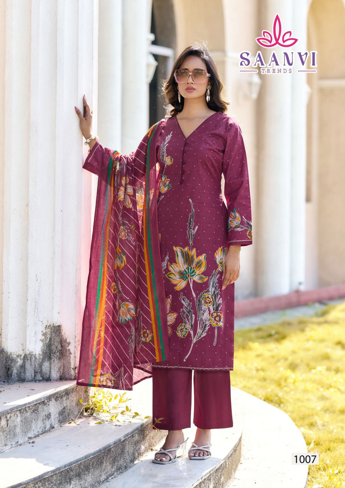 Saanvi Nazakat Vol 1 Heavy Cotton Printed With Exclusive Work Dress Material Collection 