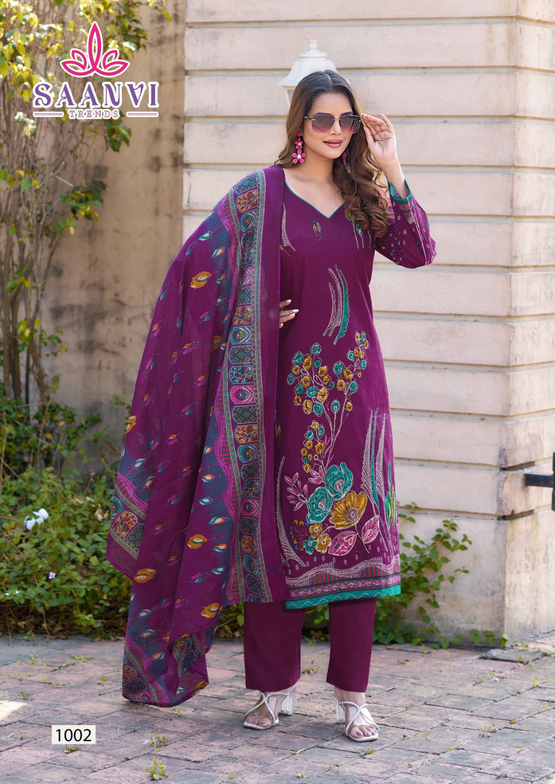Saanvi Nazakat Vol 1 Heavy Cotton Printed With Exclusive Work Dress Material Collection 