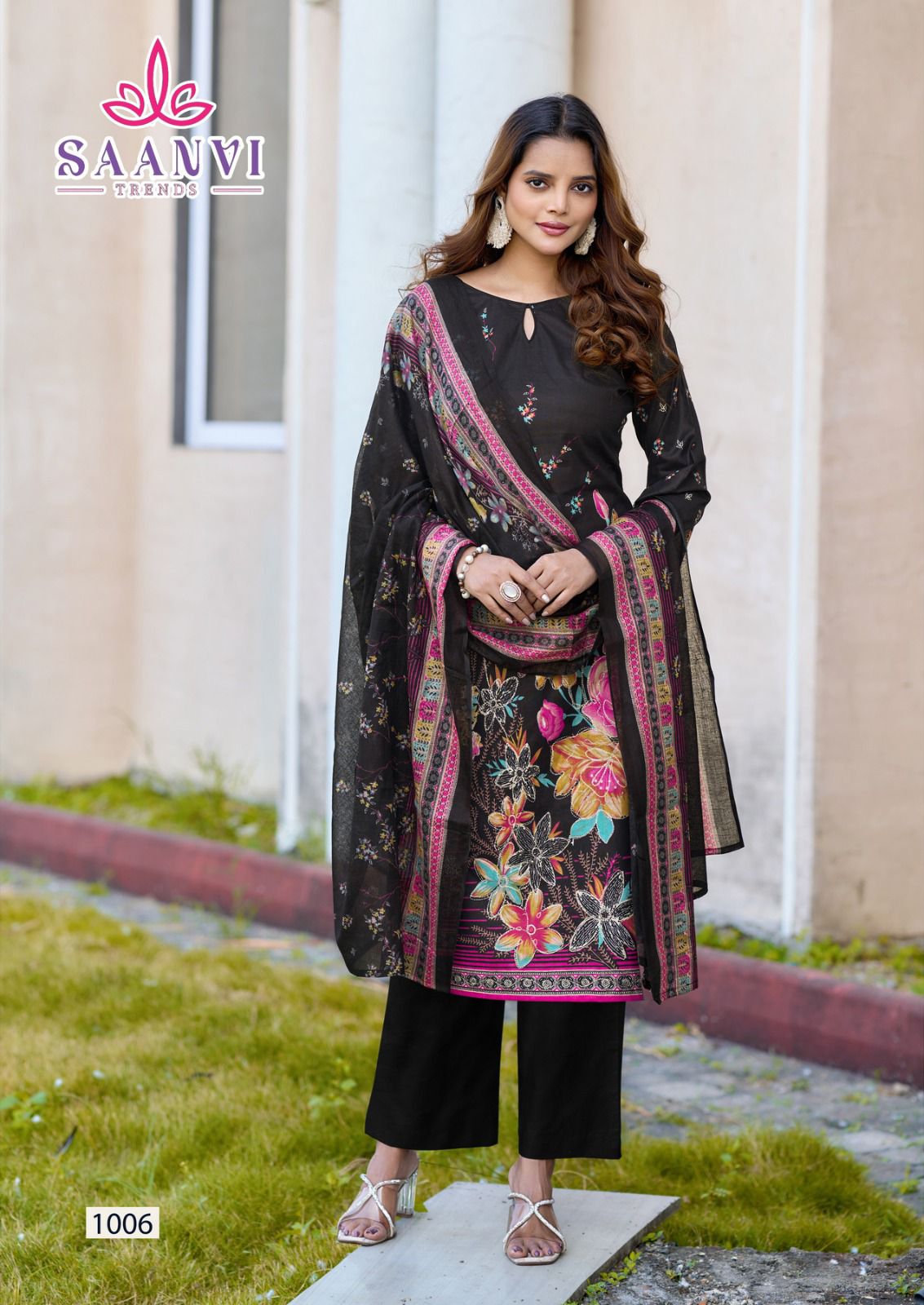 Saanvi Nazakat Vol 1 Heavy Cotton Printed With Exclusive Work Dress Material Collection 