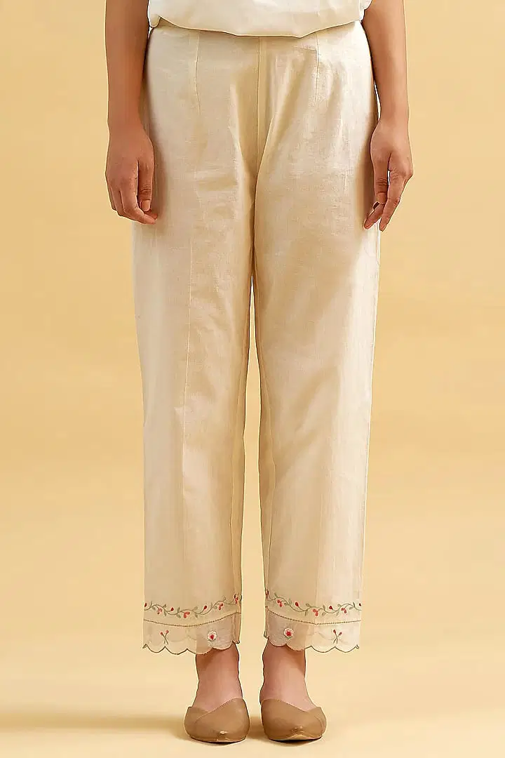 Naisha K 621 Cotton With Embroidered Kurti And Pant Collection