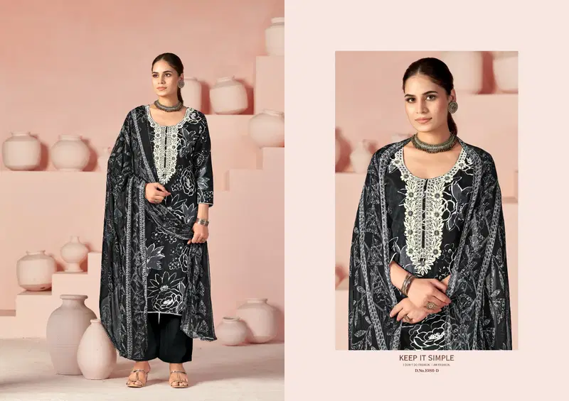 Radhika Azara Heer 1086 Cambric Cotton With Work Dress Material