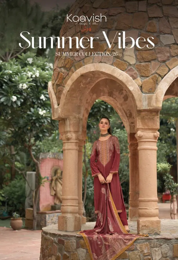 Kaavish Summer Vibes Jam Cotton Digital Print With Work Dress Material