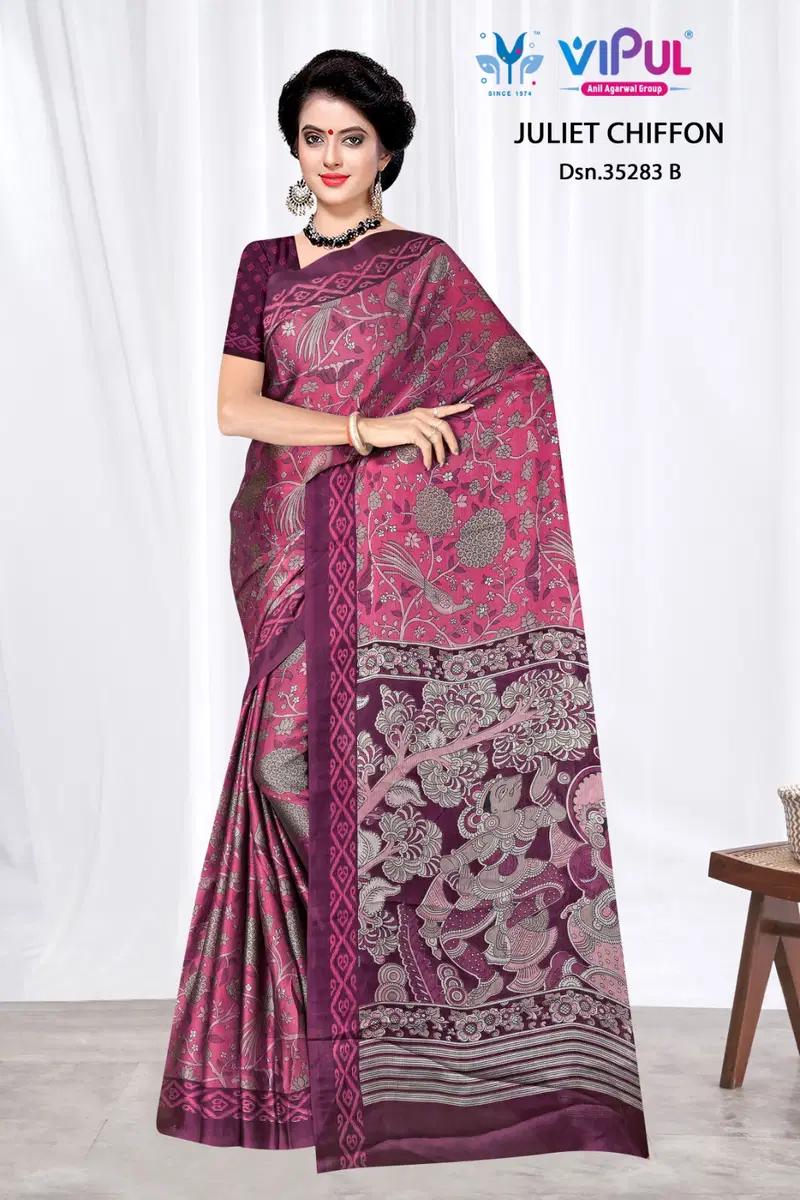 Vipul Juliet Chiffon 35283 A To D Chiffon Printed Saree Collection