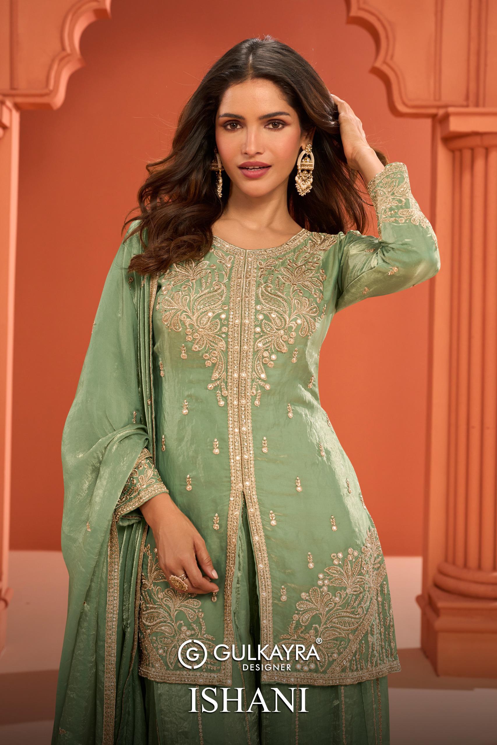 Gulkayra Ishani Real Fandy Silk Embroidery And Hand Work Salwar Kameez