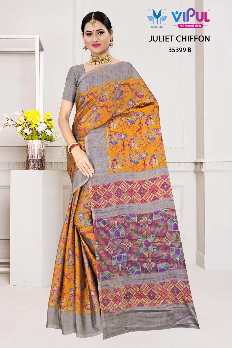 Vipul Juliet Chiffon 35399 A To D Chiffon Printed Saree Collection