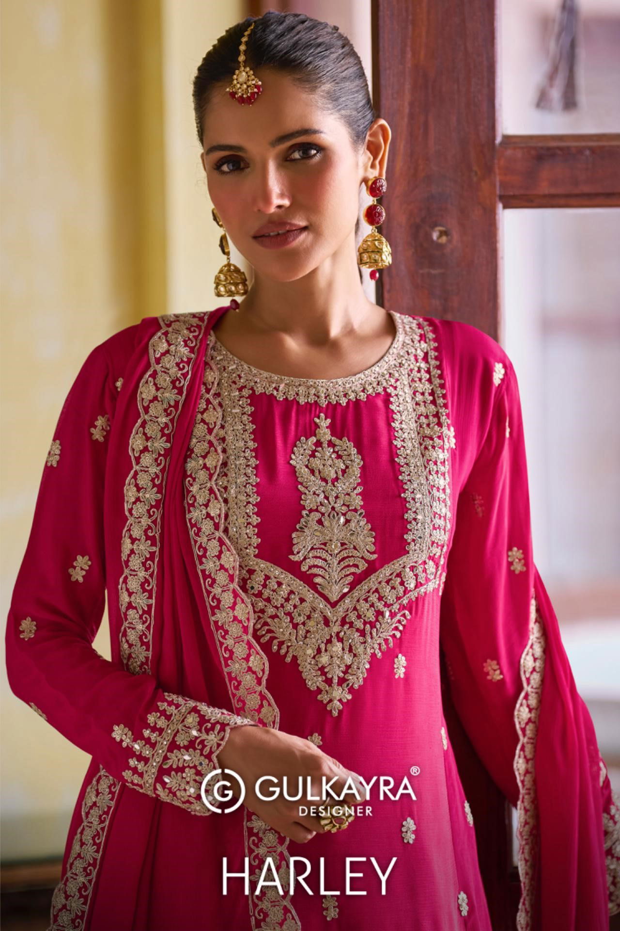 Gulkayra Harley Chinon With Embroidery Work Designer Salwar Kameez