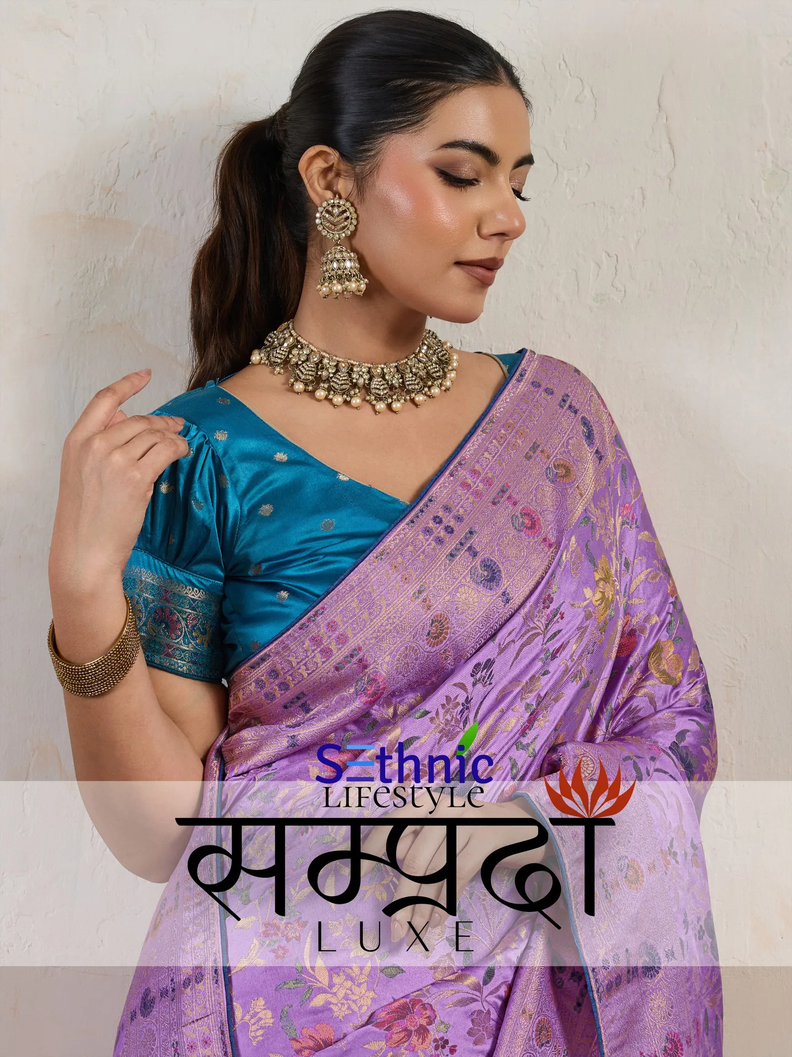 Sethnic Samprada Luxe Satin Makhmal Grand Pallu Designer Saree Collection