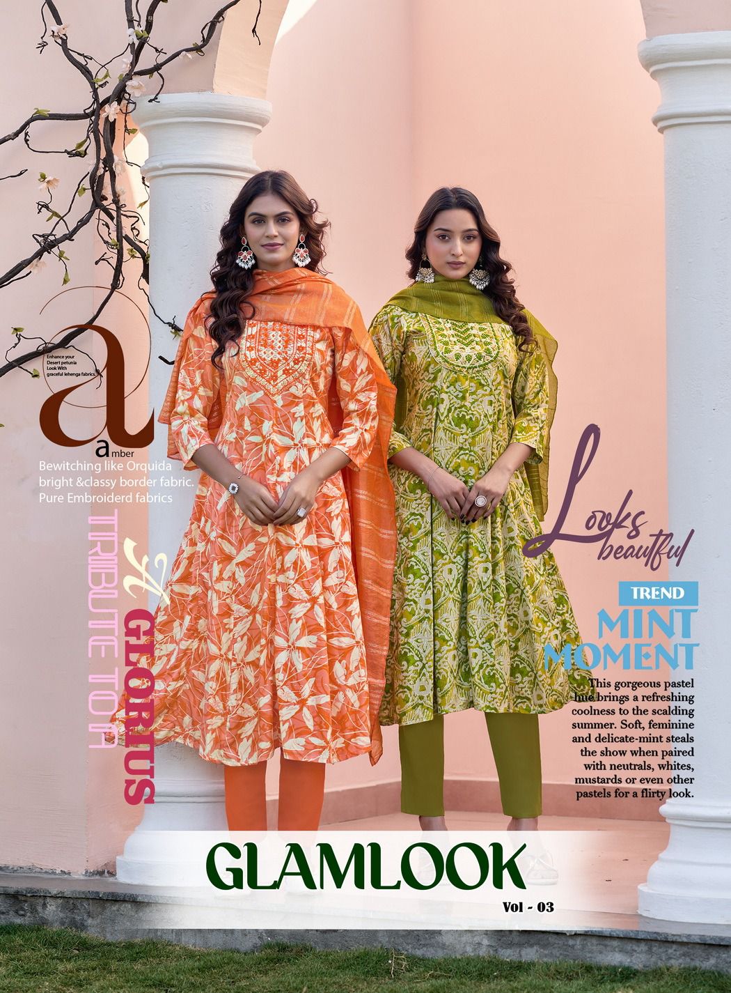Glamlook Vol 3 By Diya Trendz Rayon Anarkali Kurti Bottom With Dupatta