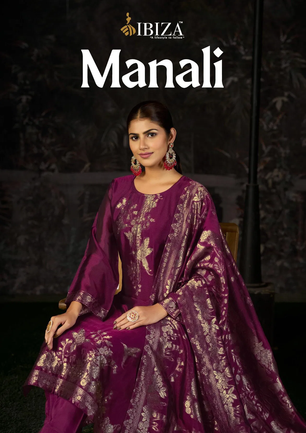 Ibiza Manali Banglory Silk With Handwork Designer Salwar Kameez