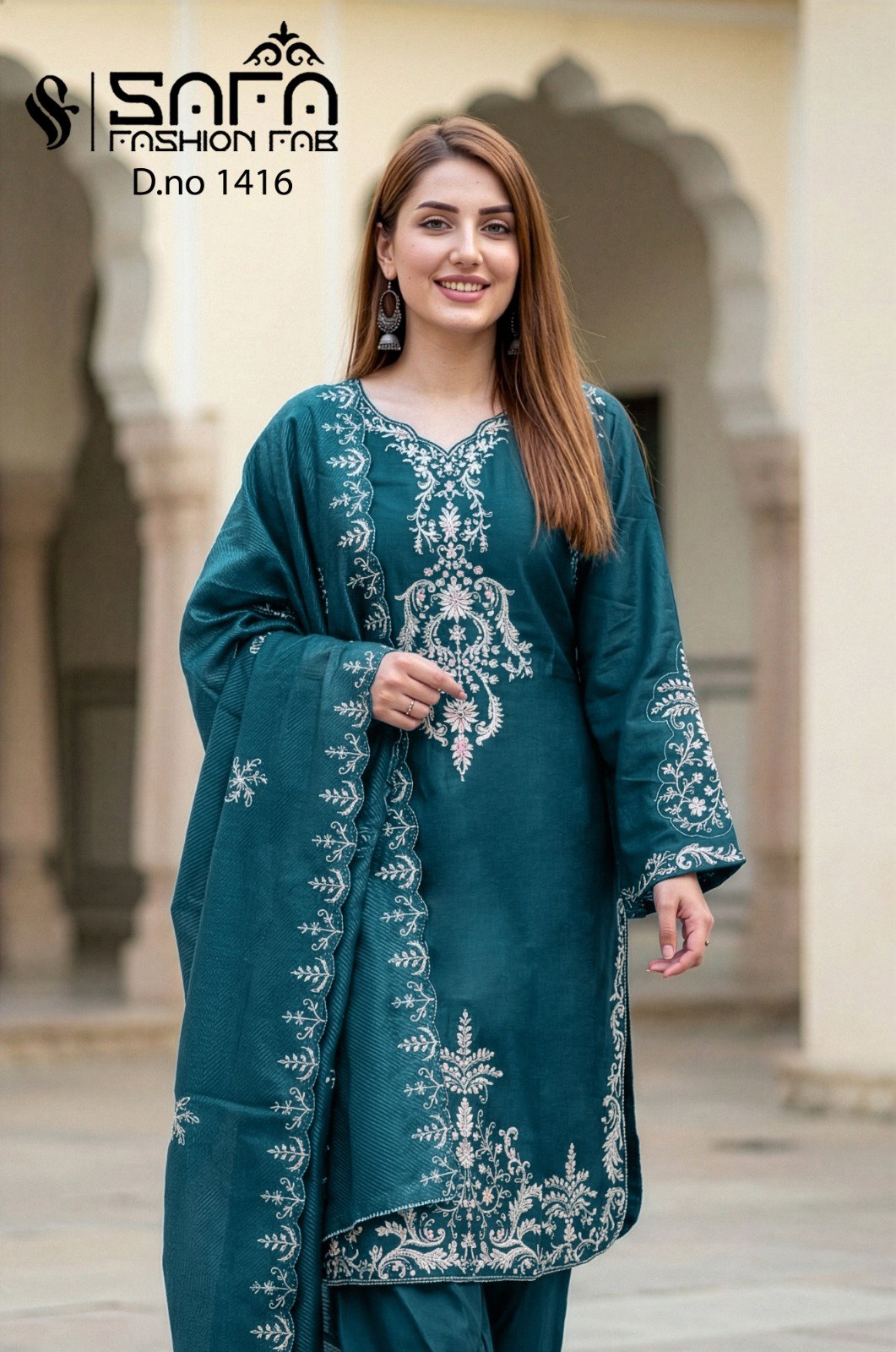 Luxury Pret 1416 Viscose Blanded Fabric Pakistani Readymade Collection 