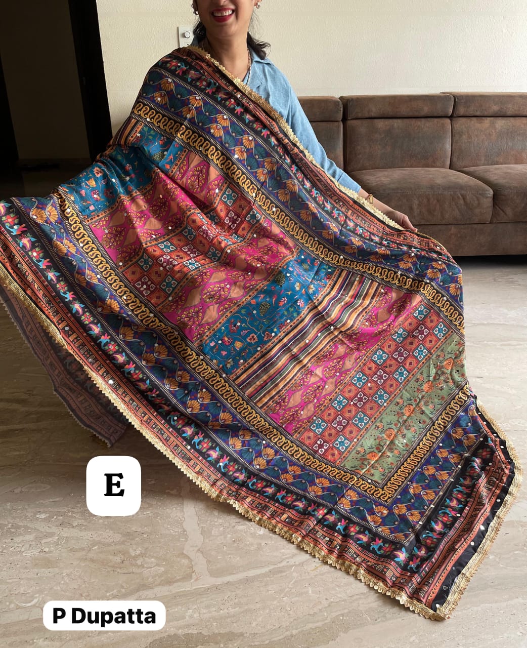 Maji Pakistani Dupatta Hit Print Chinon Silk with Mirror work Dupatta Collection 