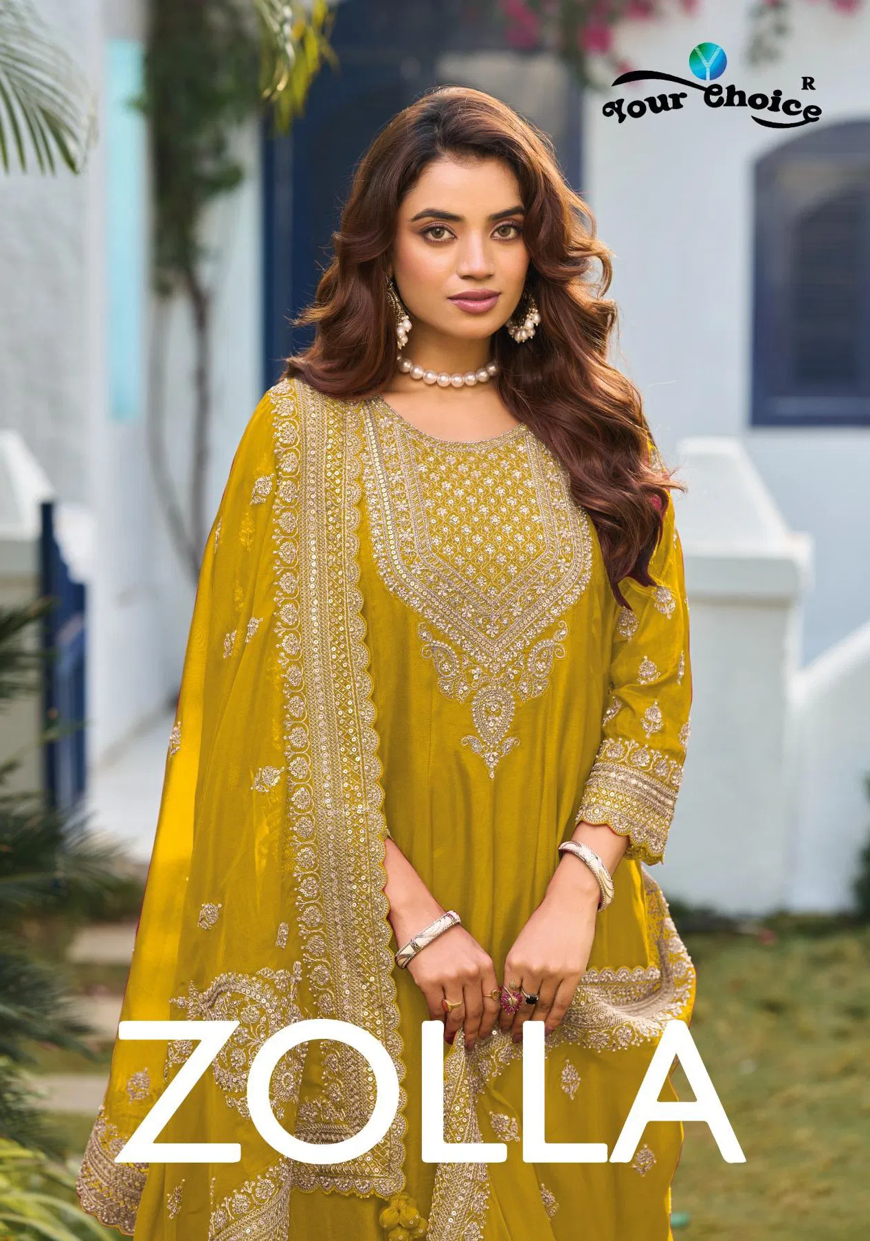 Your Choice Zolla Chinon With Embroidery Work Salwar Kameez
