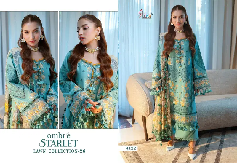 Shree Ombre Starlet Lawn Collection Vol 26 Cotton Dupatta Pakistani Suits