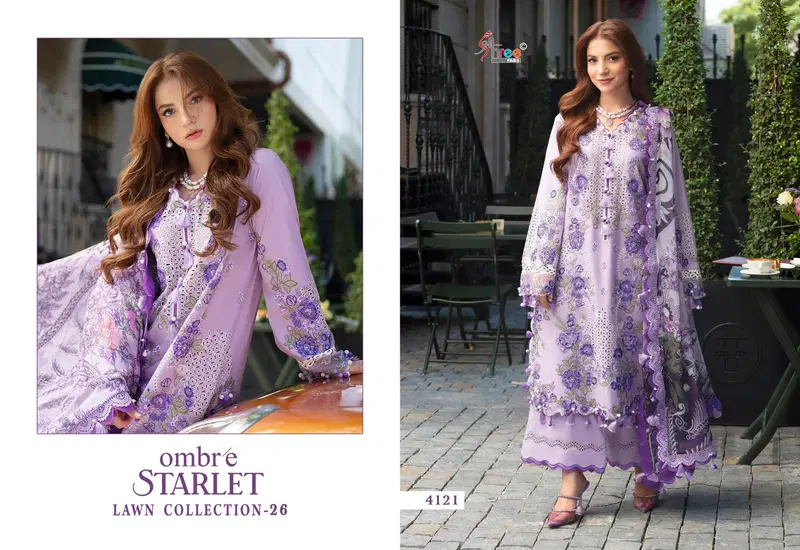 Shree Ombre Starlet Lawn Collection Vol 26 Cotton Dupatta Pakistani Suits