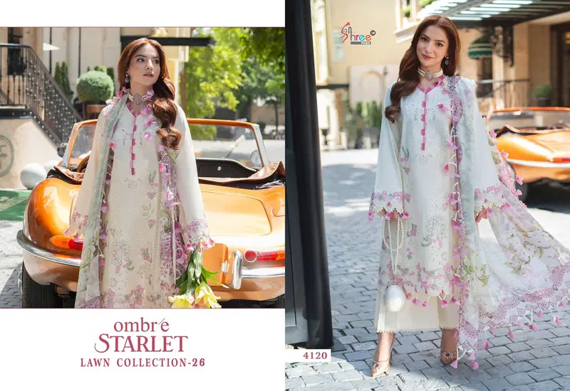 Shree Ombre Starlet Lawn Collection Vol 26 Cotton Dupatta Pakistani Suits