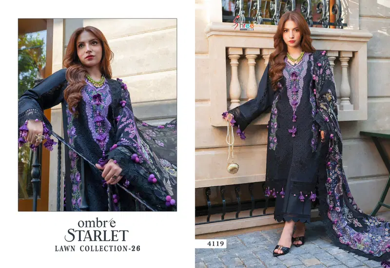 Shree Ombre Starlet Lawn Collection Vol 26 Cotton Dupatta Pakistani Suits