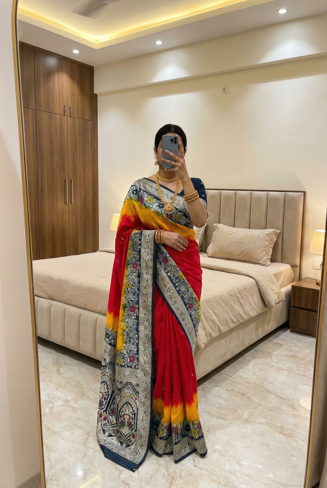 Lekha MN Manohari Viscose Dolla Silk Zari Weaving Meenakari Border Saree