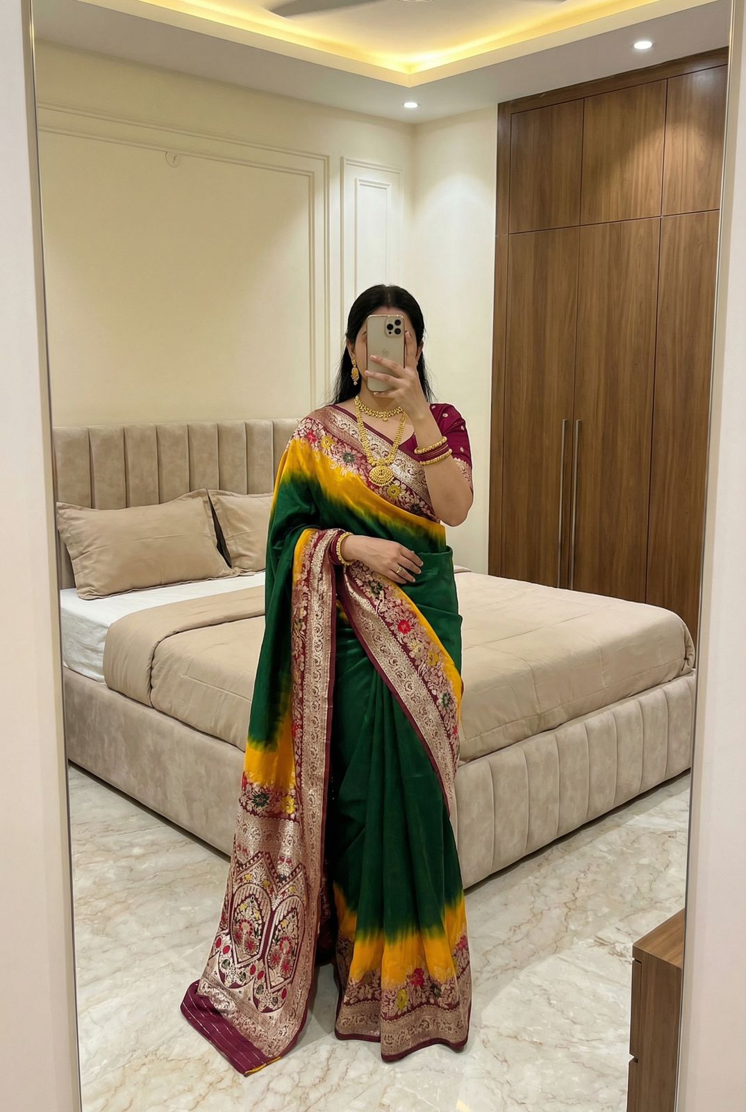 Lekha MN Manohari Viscose Dolla Silk Zari Weaving Meenakari Border Saree